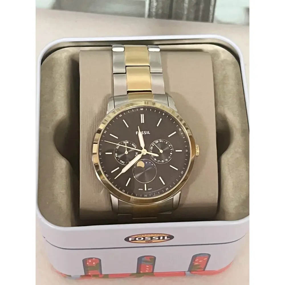 Fossil FS5906 Neutra Moonphase Multifunction Two-Tone Stainless Steel Watch